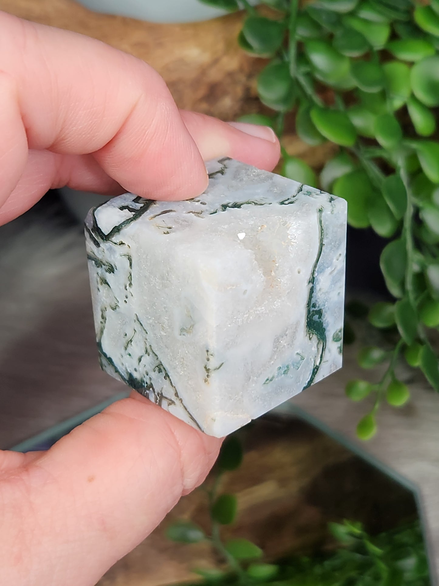 Moss Agate | Cubes