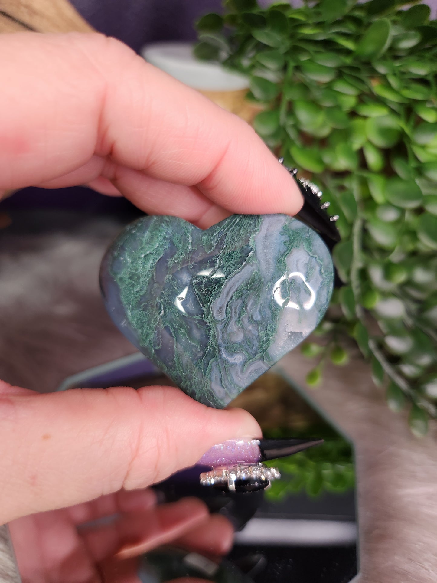 Moss Agate | Hearts