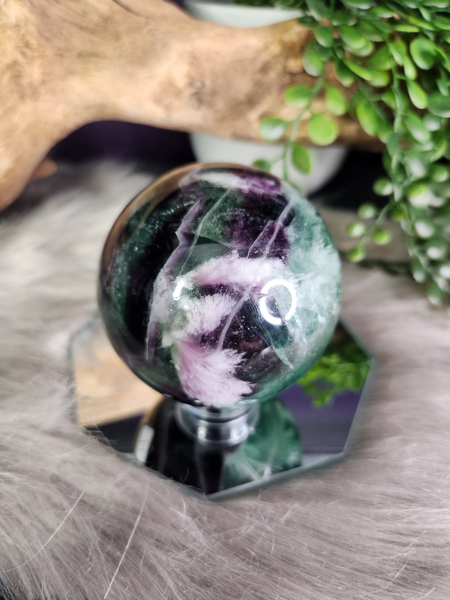 Feather Fluorite | Large Spheres