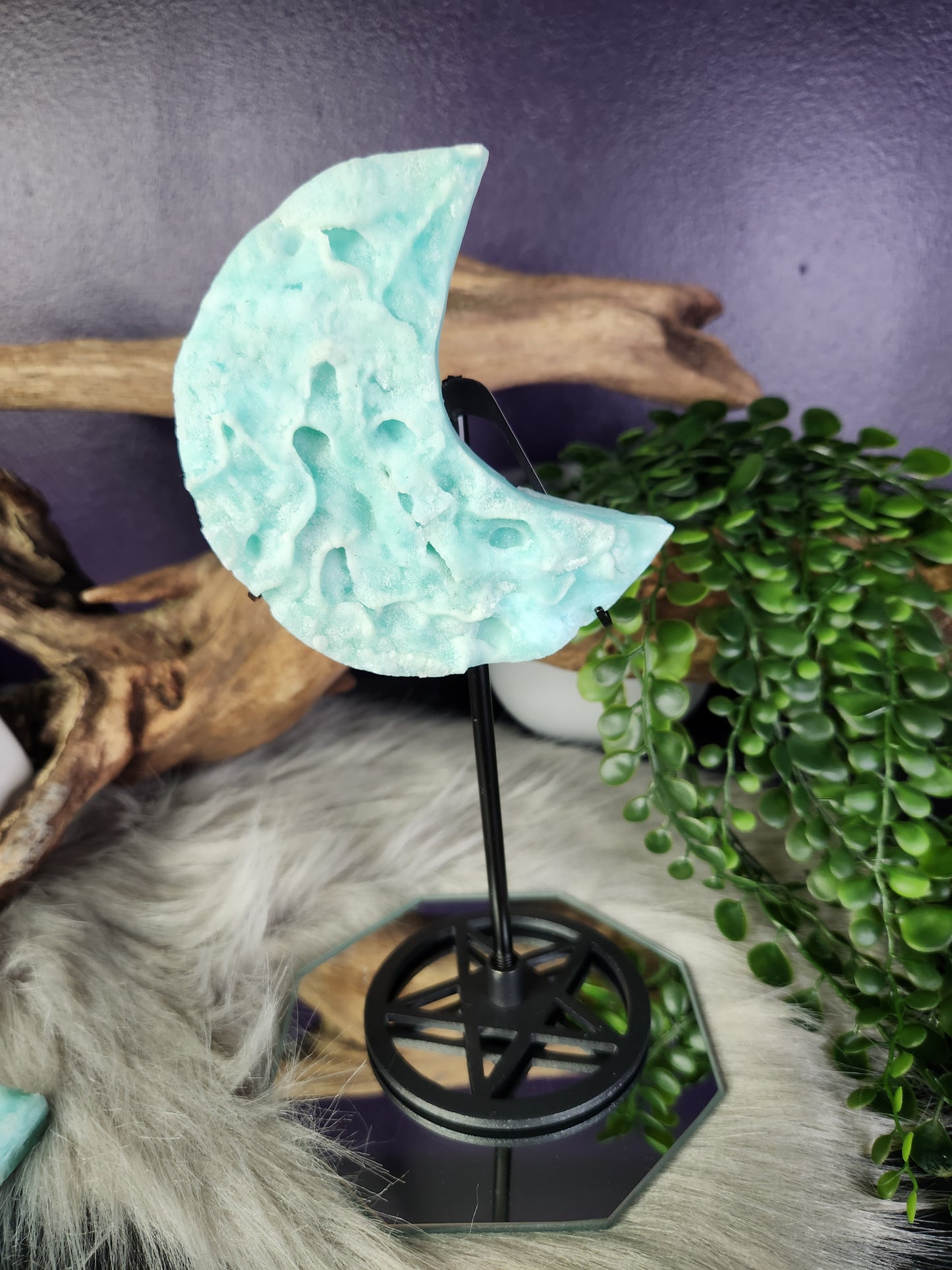 Hemimorphite | Moons w/Stand