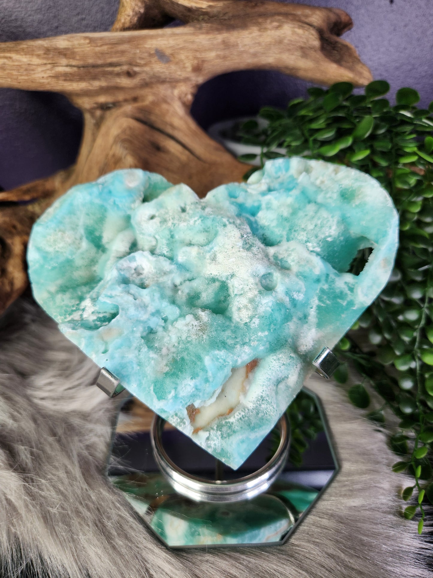 Hemimorphite | Hearts w/Stand