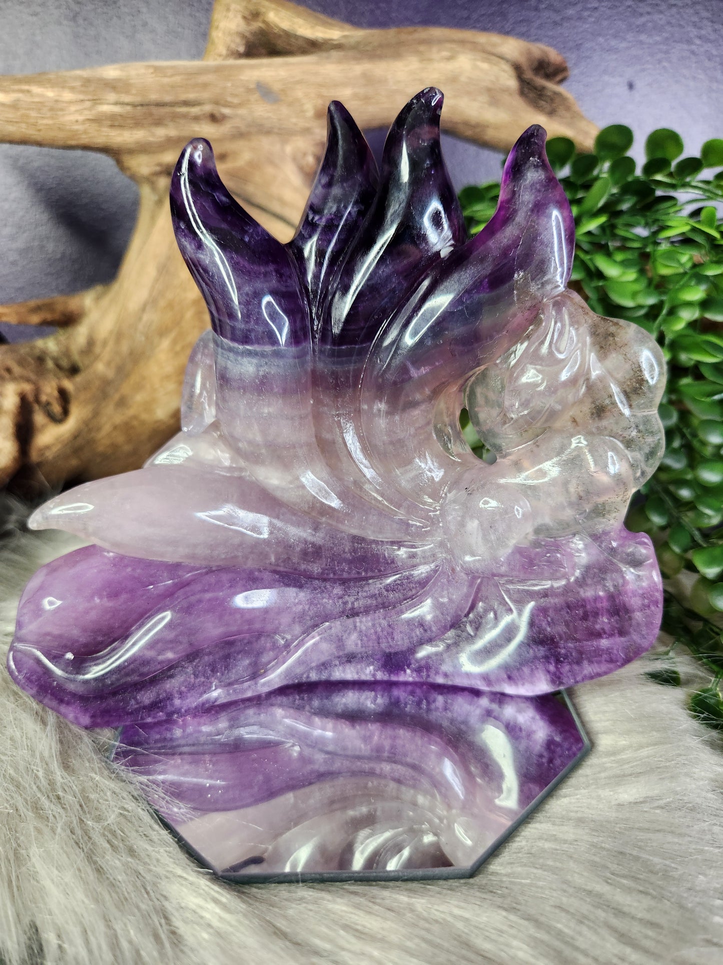Purple Fluorite | 9 Tailed Fox Large