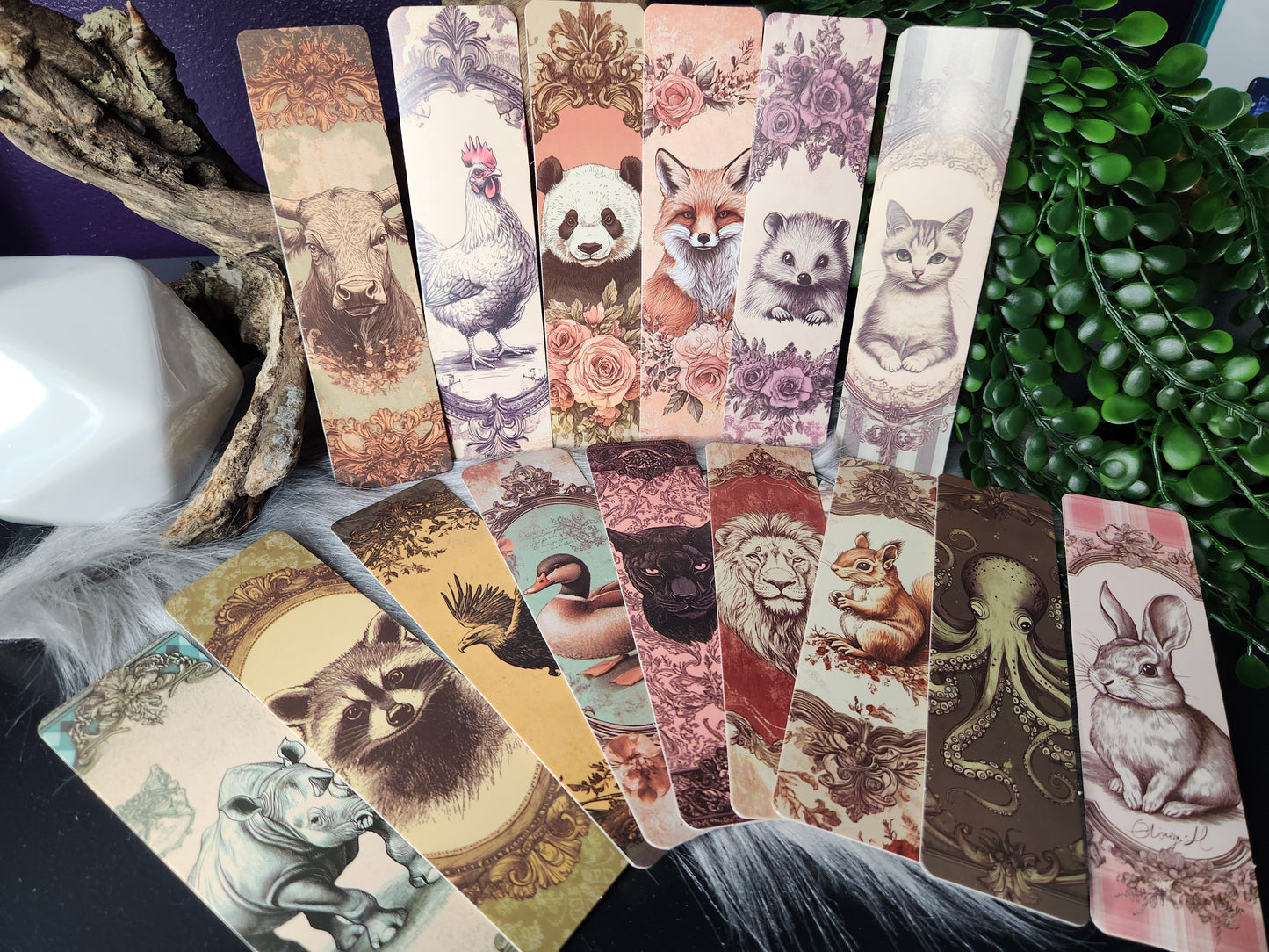 Mystery Vintage Animal Bookmarks