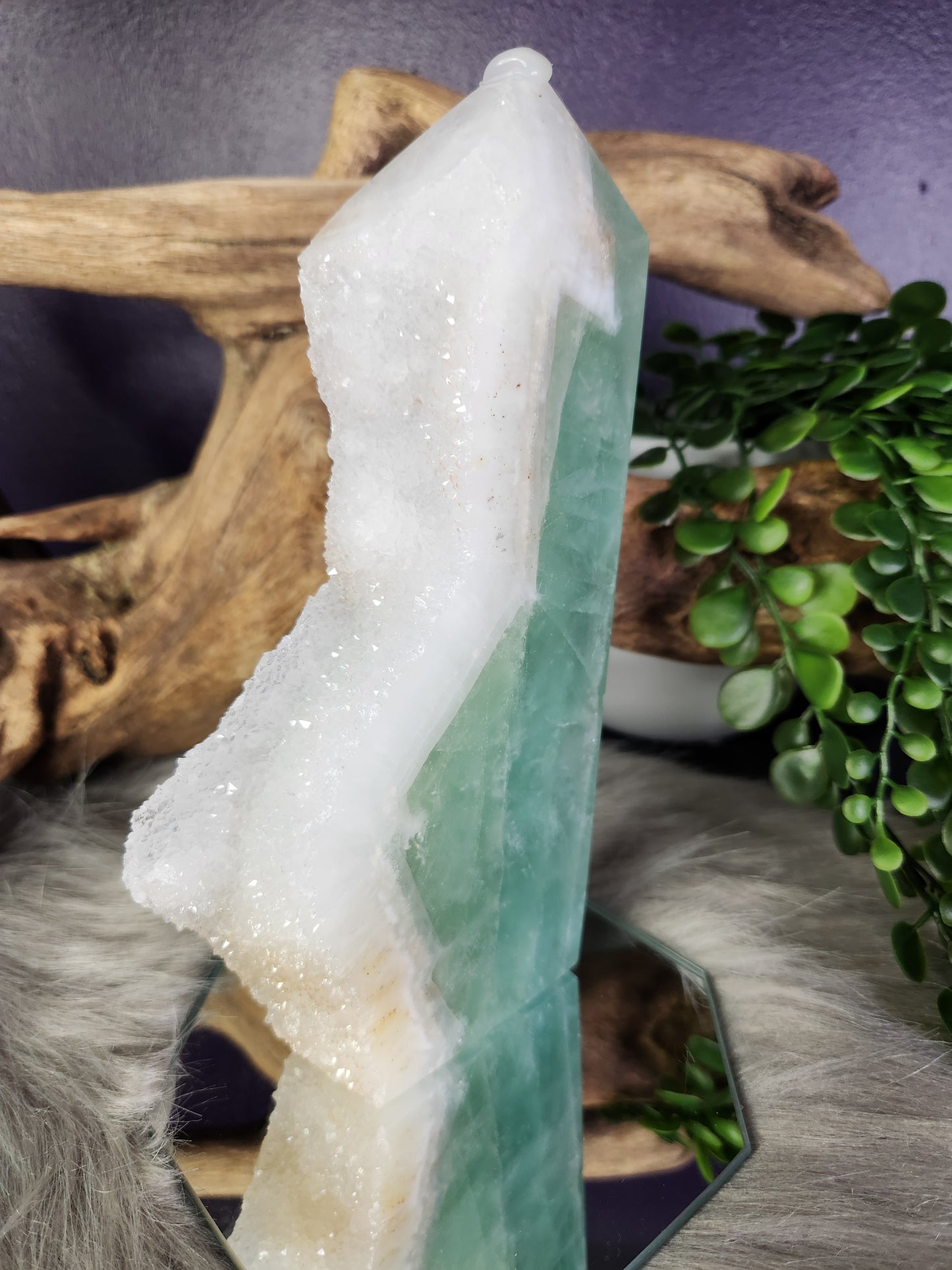 Sea Green Fluorite | Slabs w/ Sugary Raw Edge