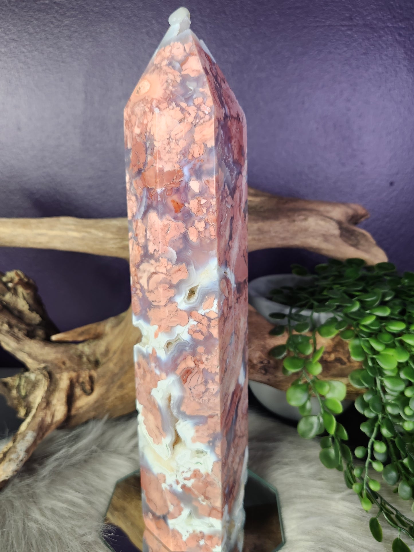 Cotton Candy Flower Agate | XXL Tower