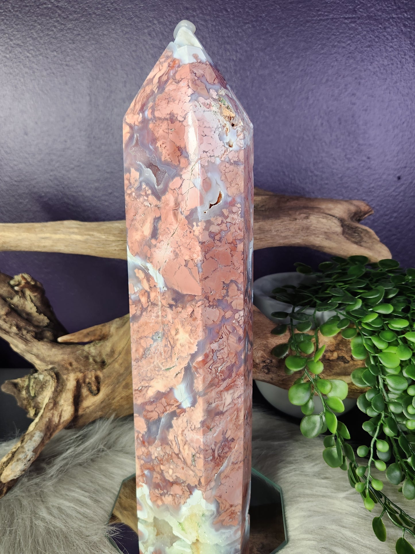Cotton Candy Flower Agate | XXL Tower