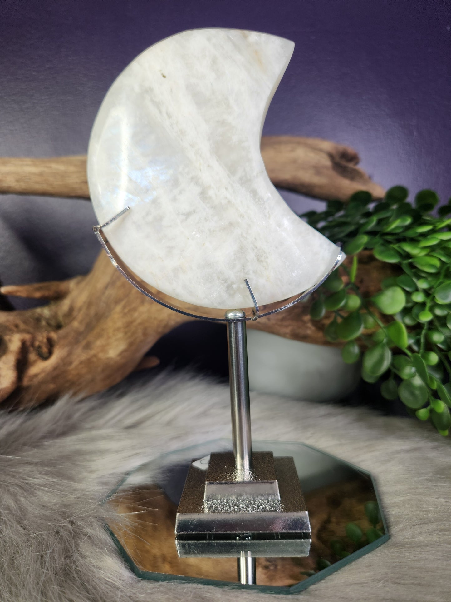 White Moonstone | Moons w/Stands