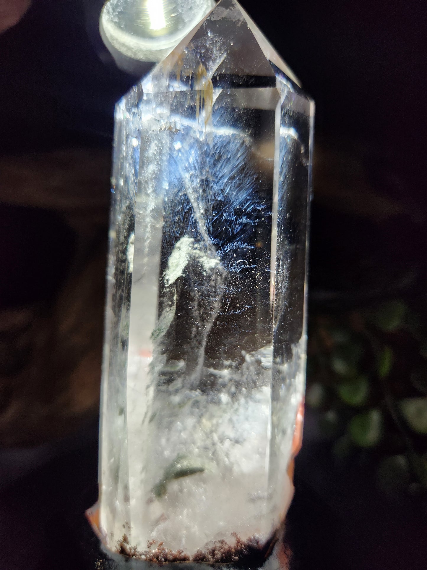 Garden Quartz Tower w/Blue Needles & Phantoms