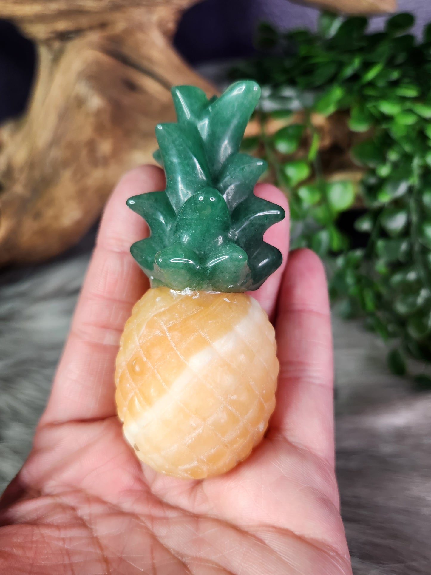 Orange Calcite & Aventurine | Pineapples