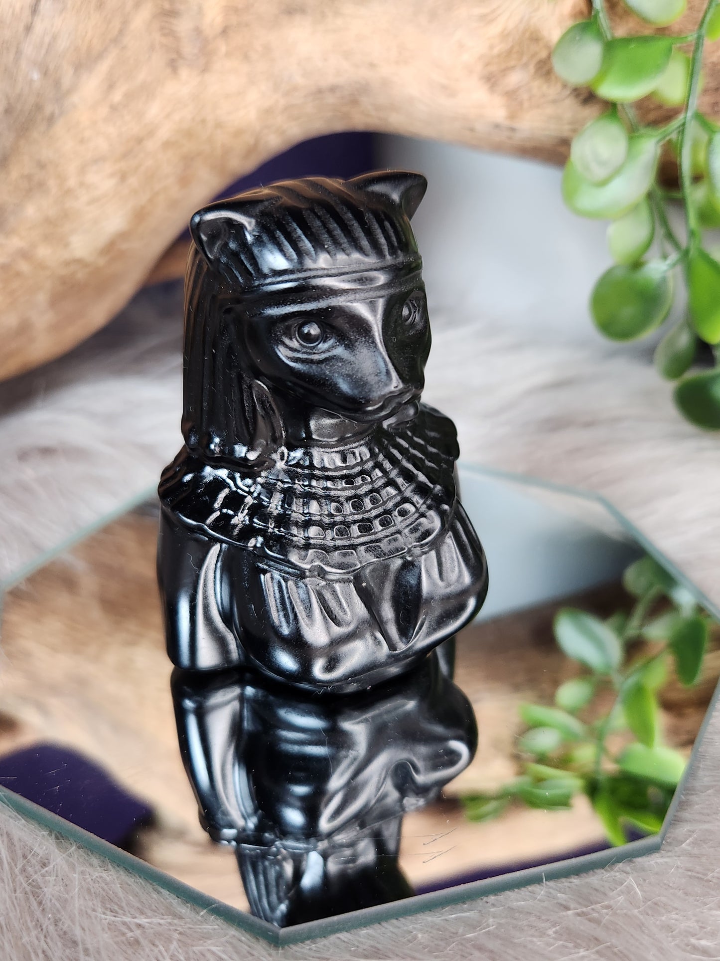 Black Obsidian Anubis & Bastet