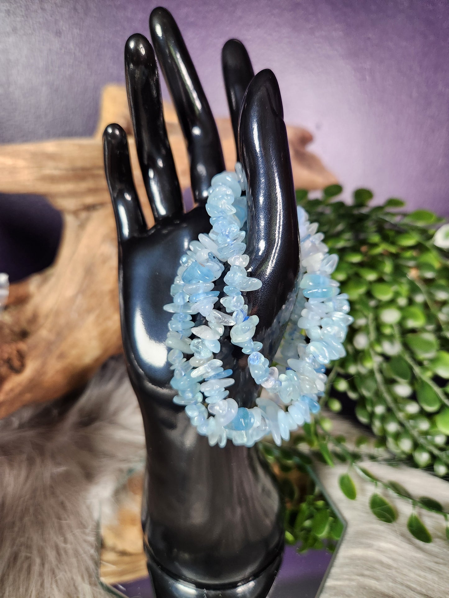 Aquamarine Chip Bracelets