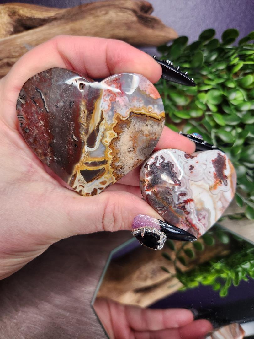 Moroccan Crazy Lace Agate | Hearts