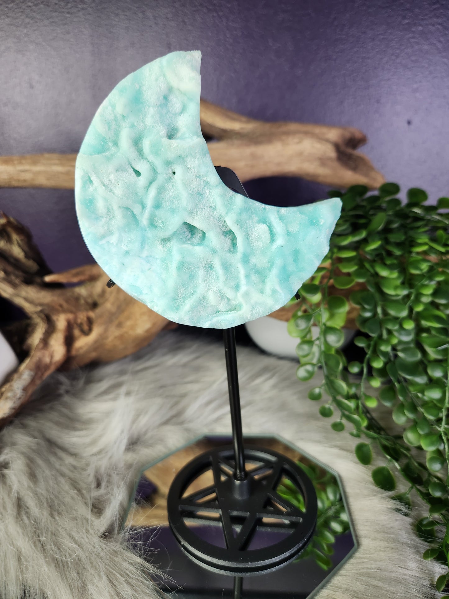 Hemimorphite | Moons w/Stand