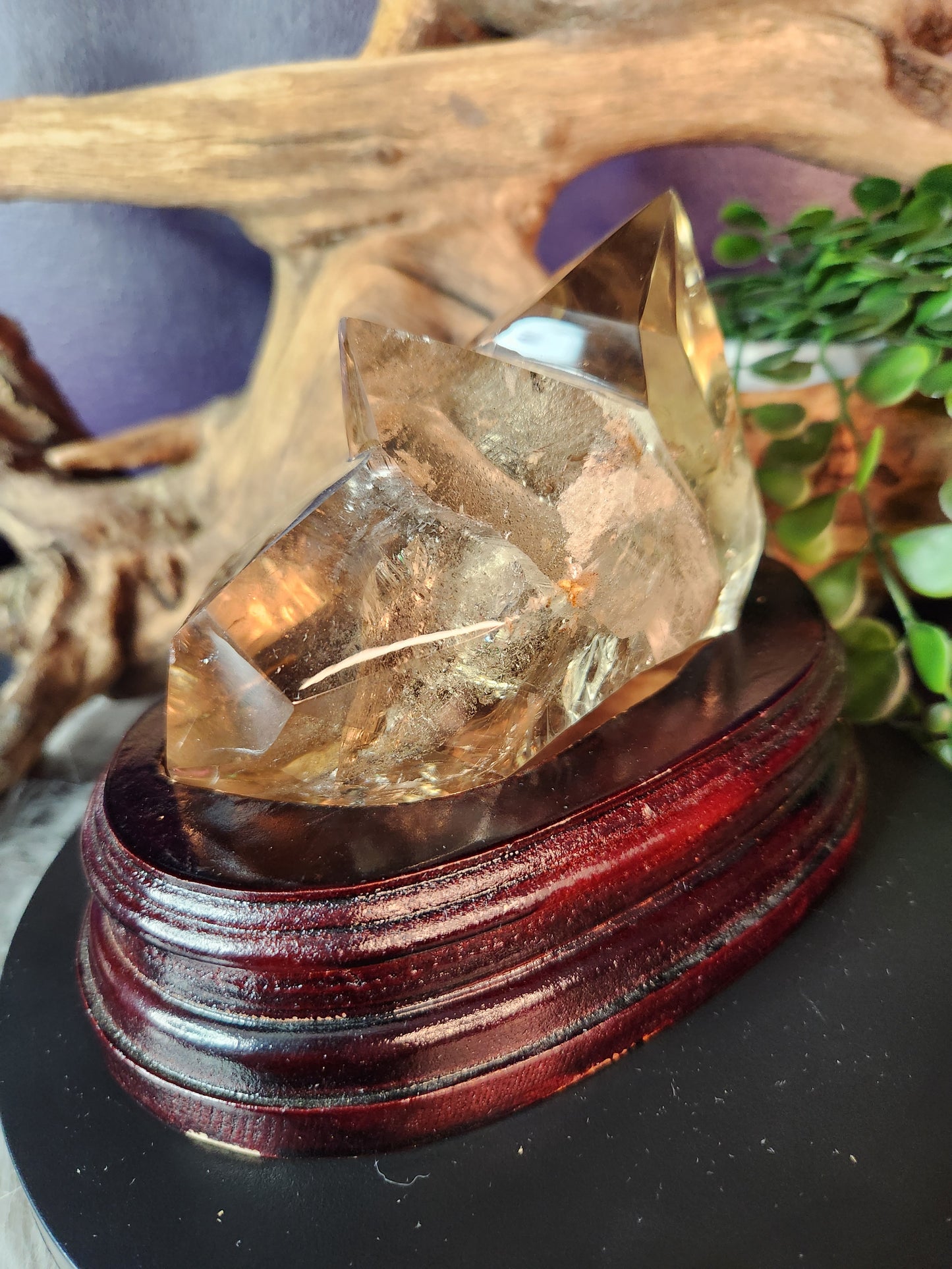 Natural Smoky Citrine with Penetration Twin – High Clarity Polished Points