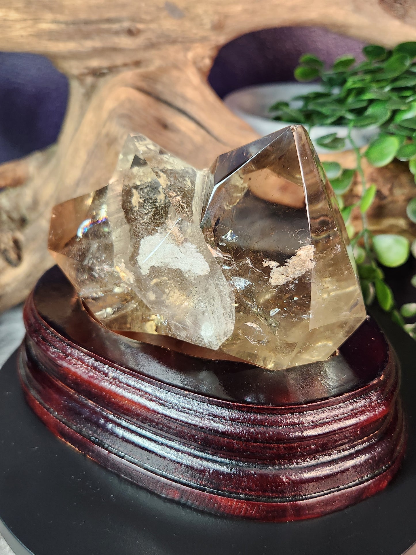 Natural Smoky Citrine with Penetration Twin – High Clarity Polished Points