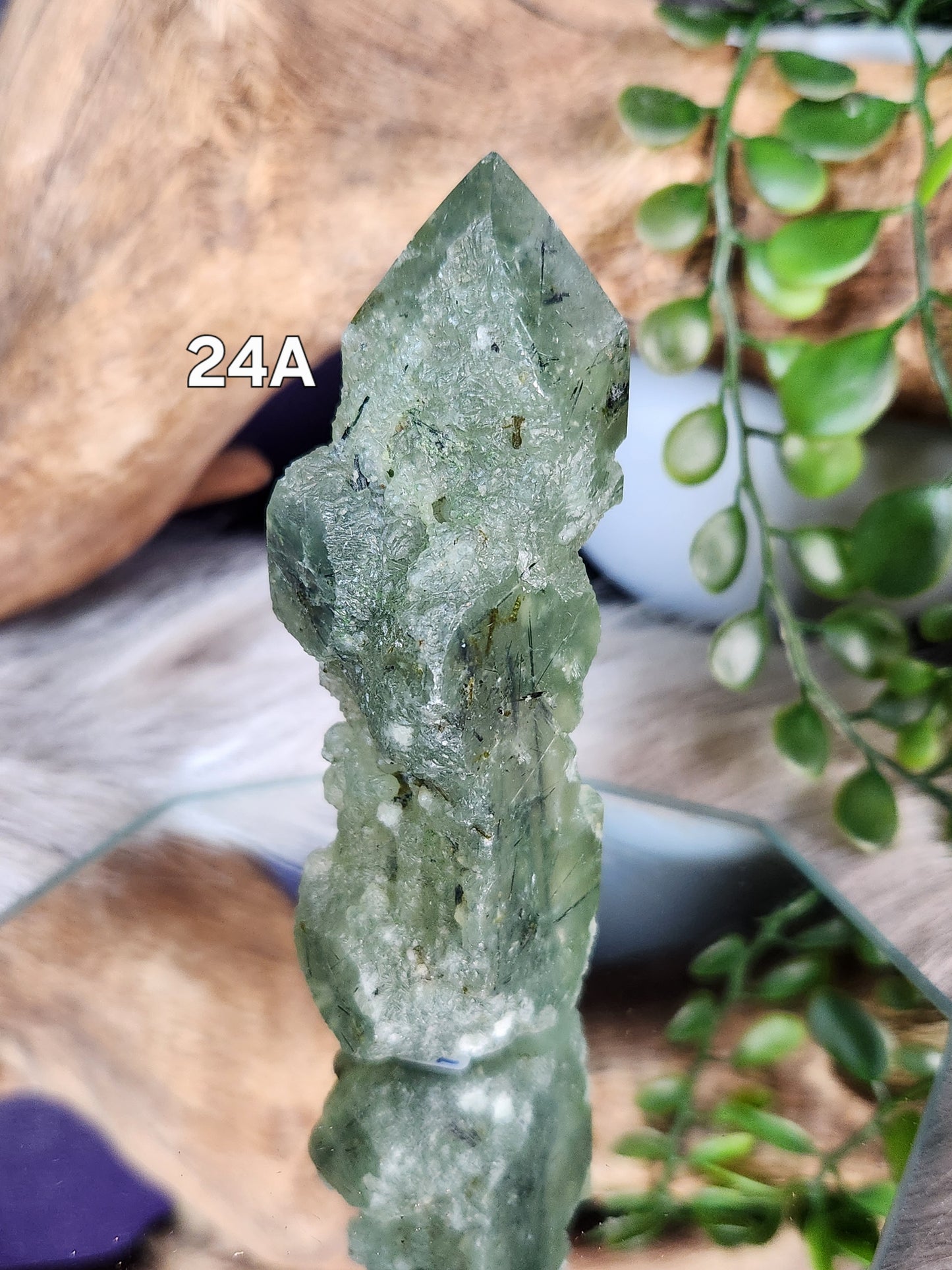 Prehnite | Small Towers w/Raw edges