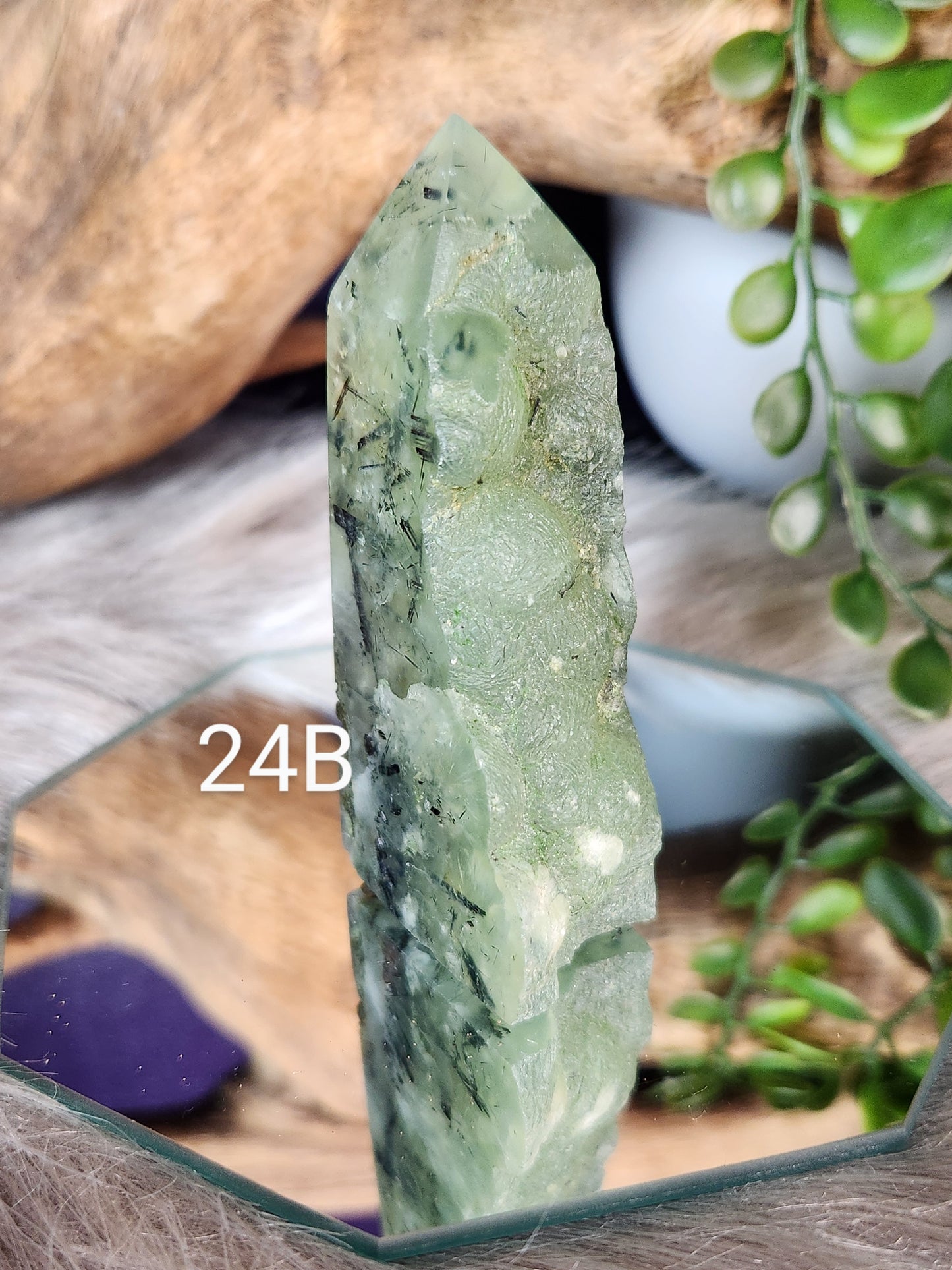 Prehnite | Small Towers w/Raw edges
