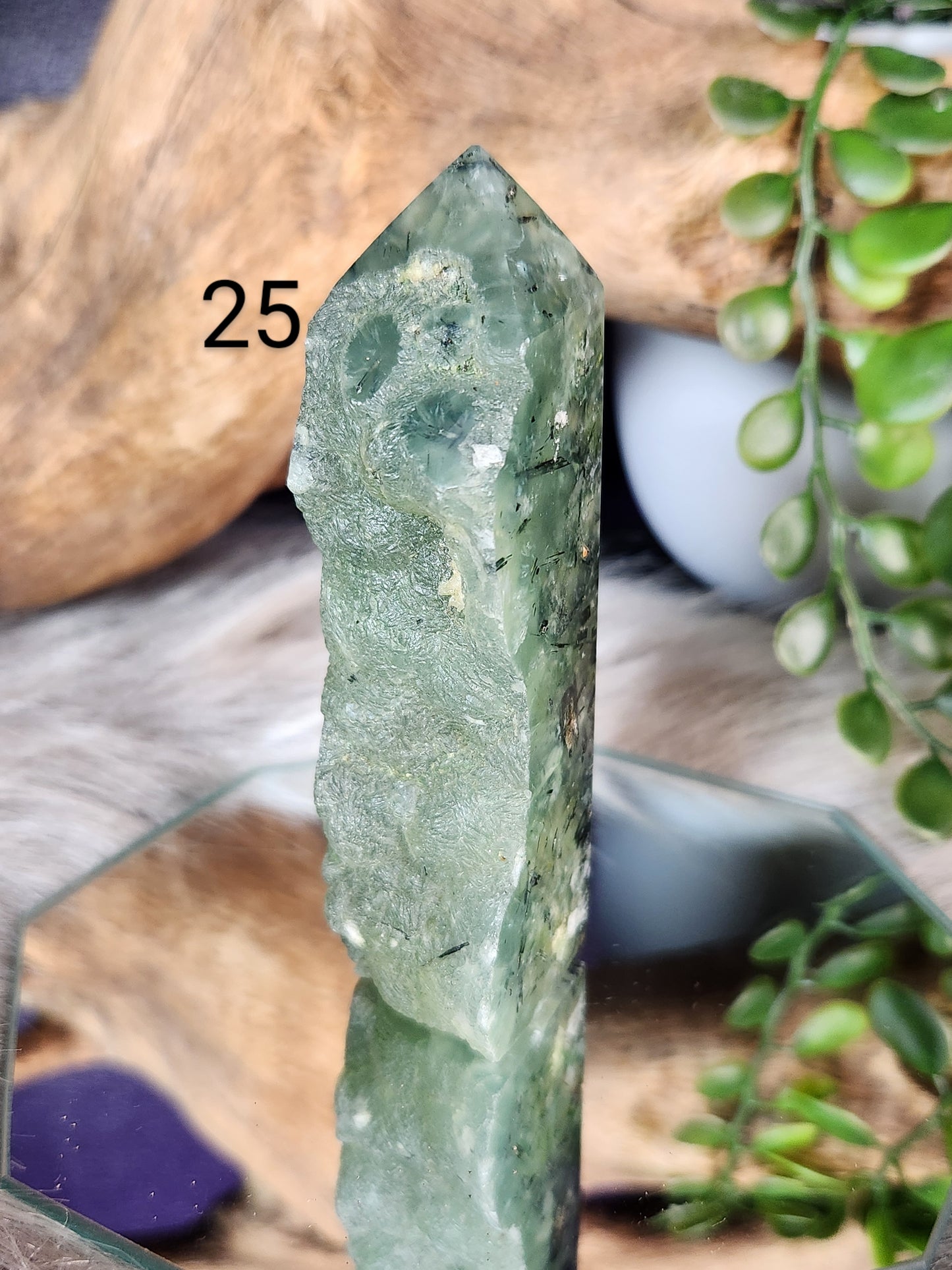 Prehnite | Small Towers w/Raw edges