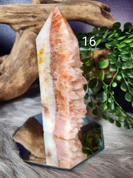 Raw Dog Tooth Orange Calcite | Towers