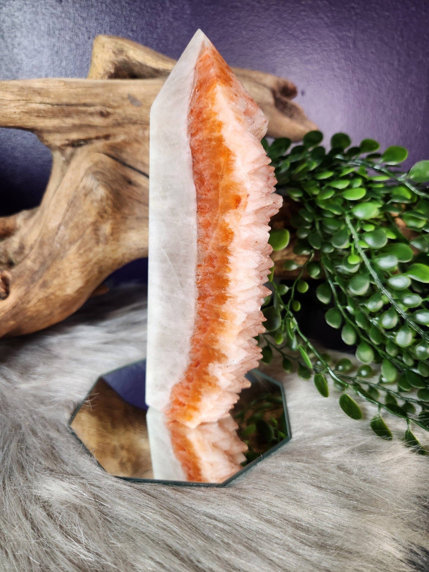 Raw Dog Tooth Orange Calcite | Towers