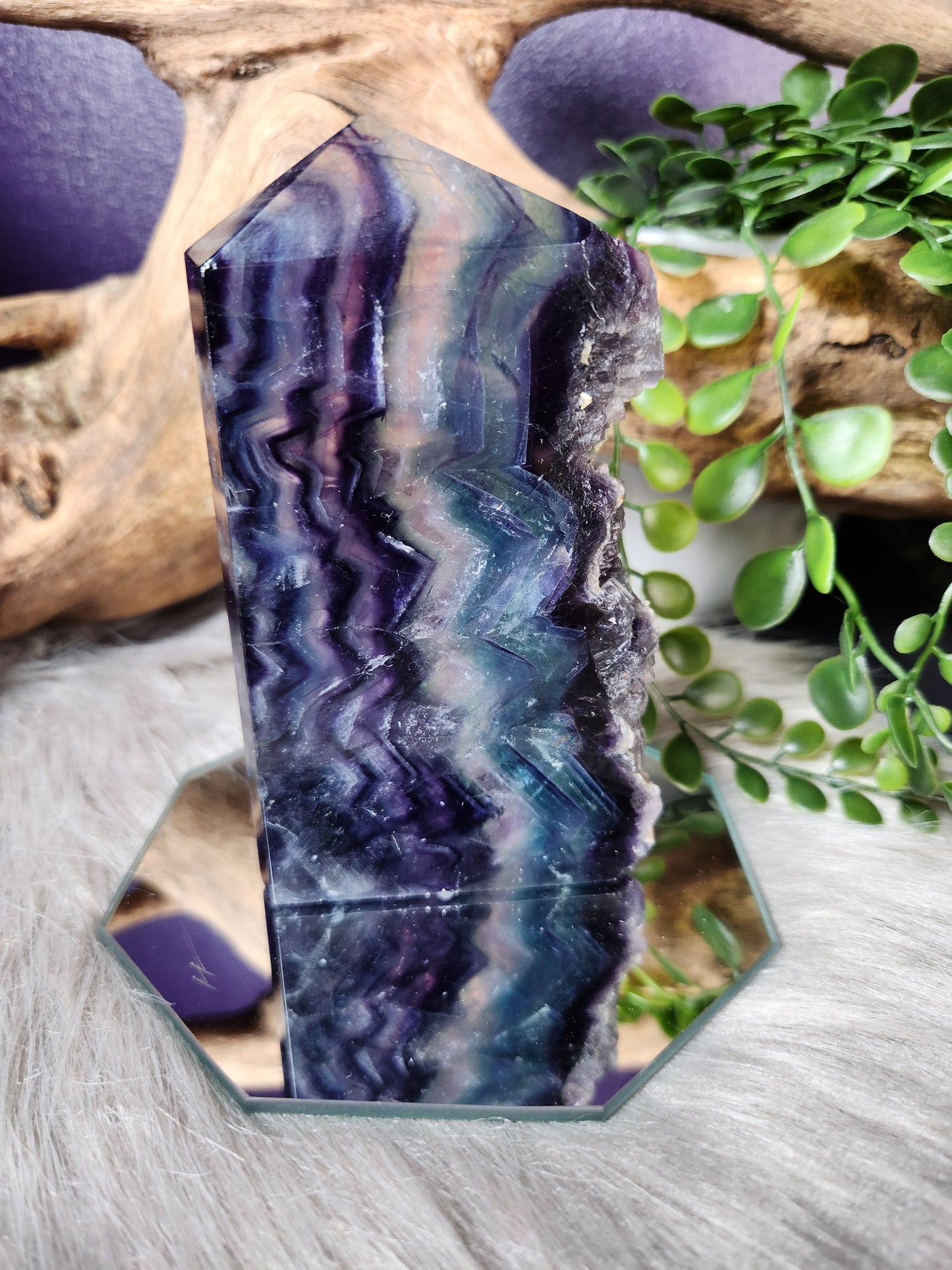 Rainbow Fluorite | Slabs w/Raw Edge