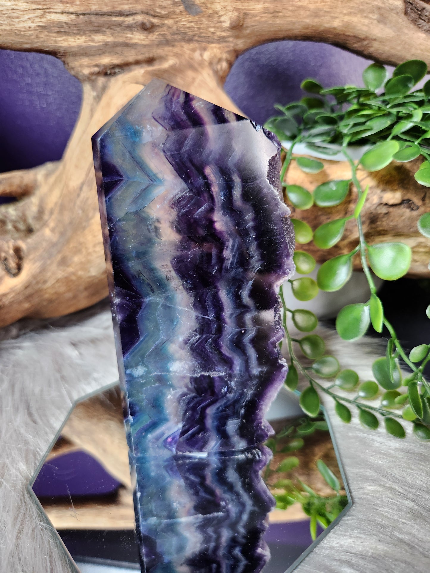 Rainbow Fluorite | Slabs w/Raw Edge