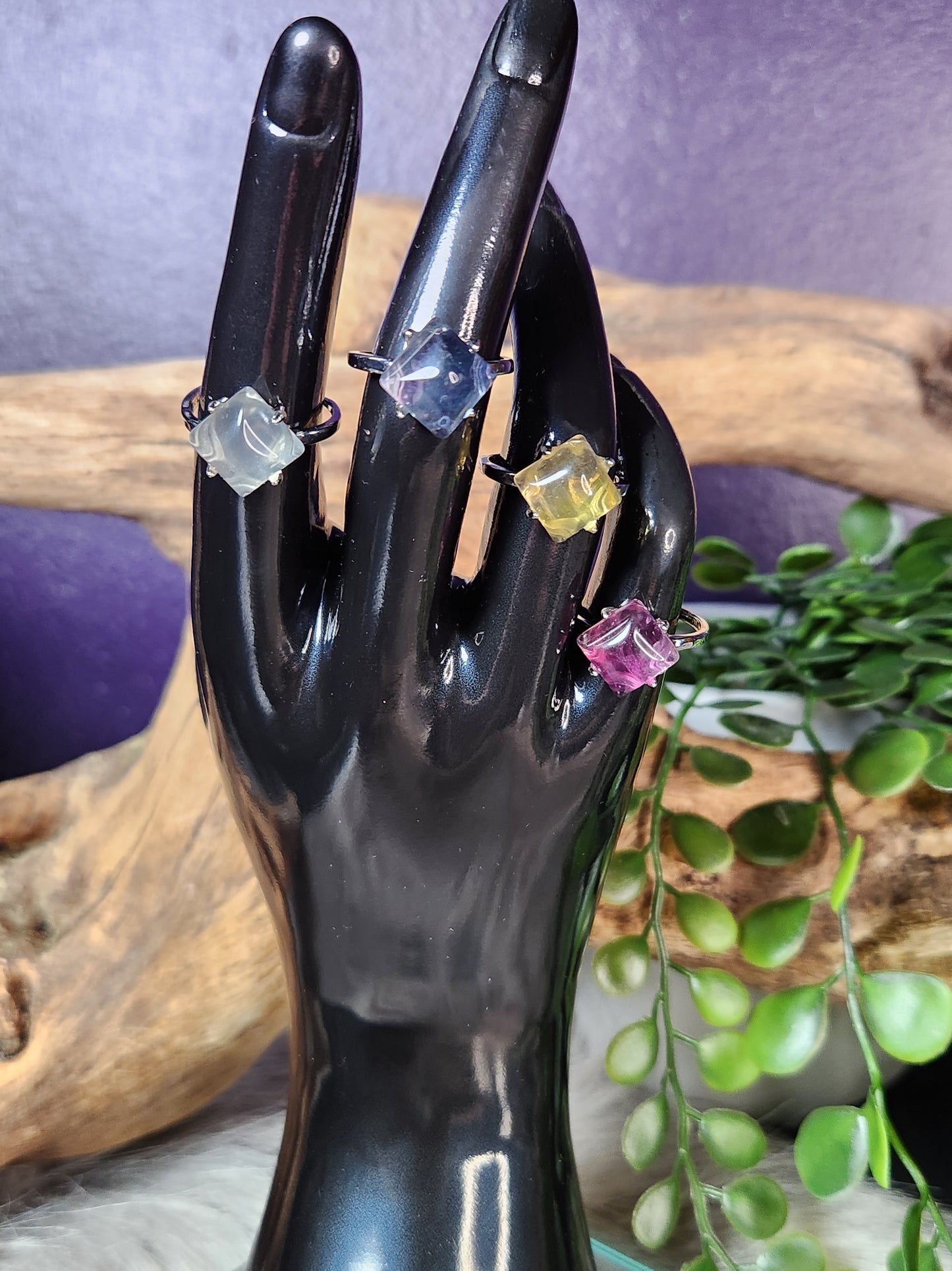 Rainbow Fluorite | Rings