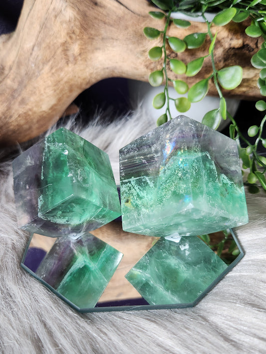 Green Fluorite | Standing Cubes