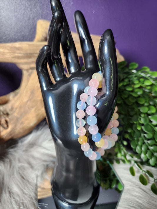 Morganite Beaded Bracelets