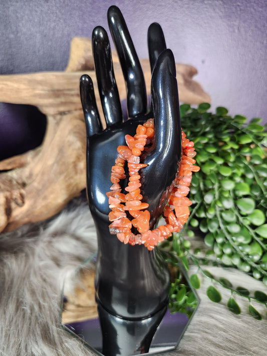 Carnelian Chip Bracelet