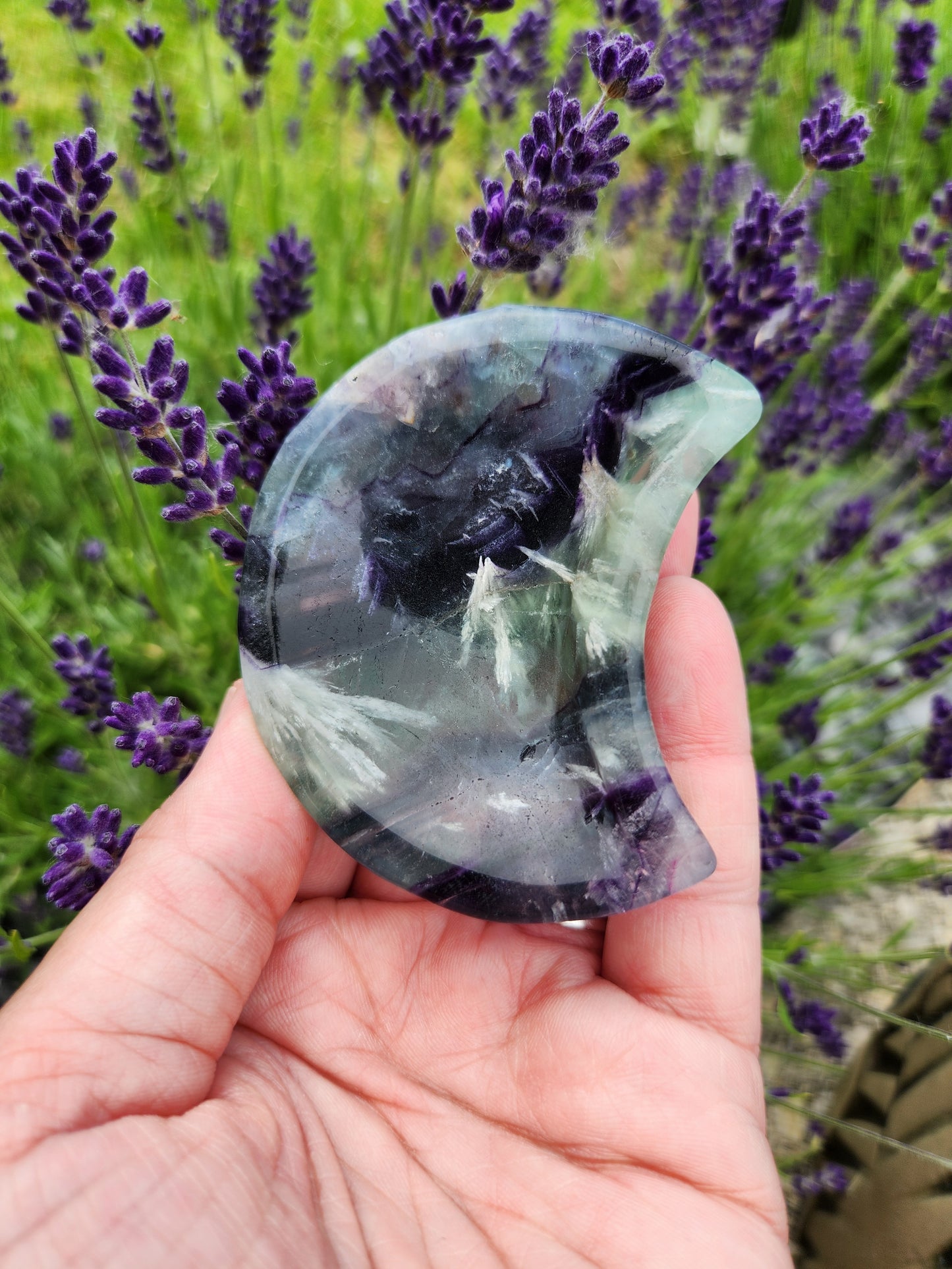 Feather Fluorite | Small Moon Bowls