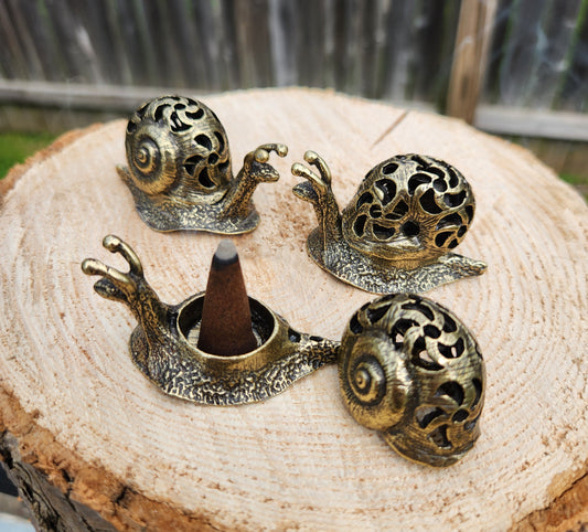 Brass Snail Incense Burner