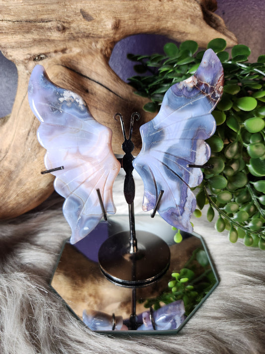 Blue Flower Agate | Butterfly