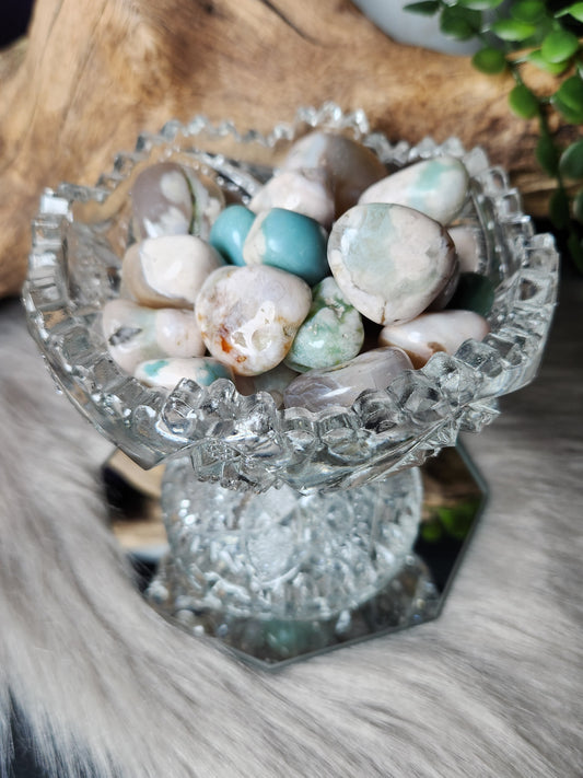 Green Flower Agate | Tumbles