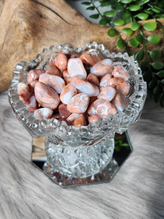 Cotton Candy Flower Agate | Tumbles