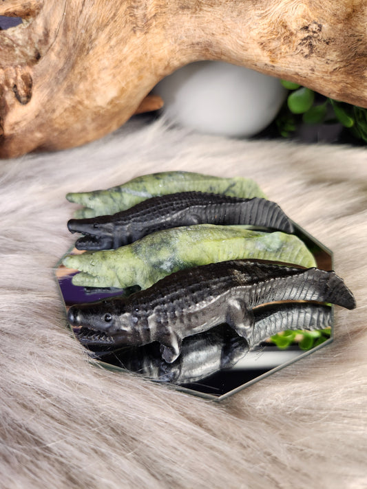 Obsidian & Green Jade |  Crocodiles
