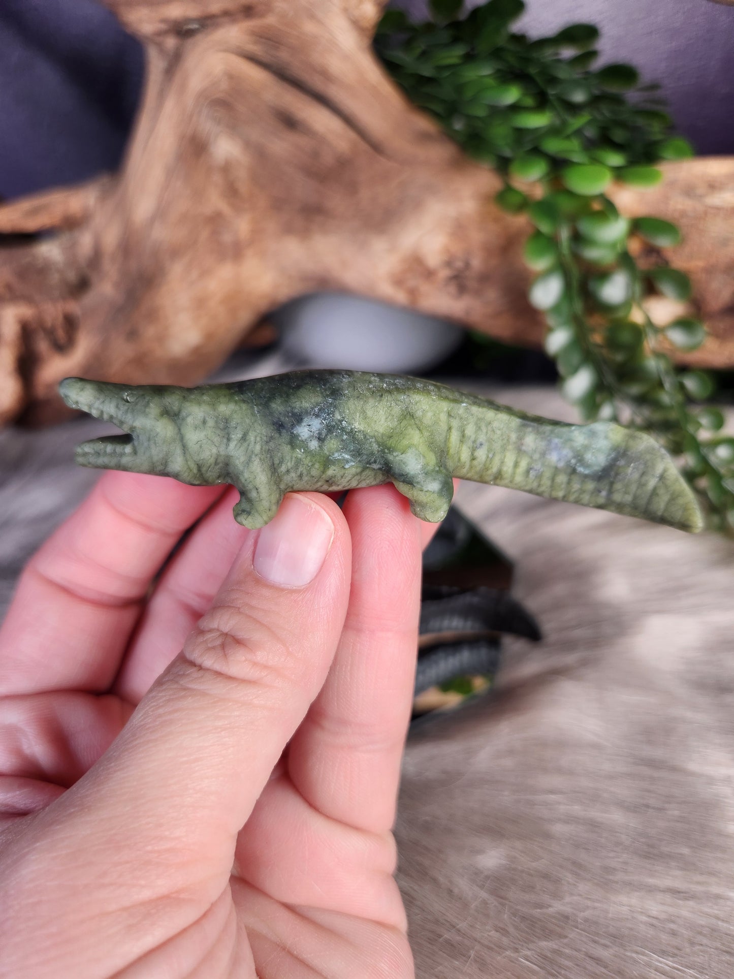 Obsidian & Green Jade |  Crocodiles