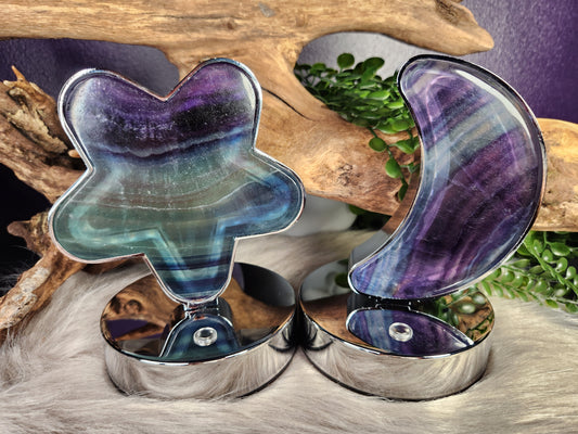 Fluorite | Moon & Star USB LED Lamp