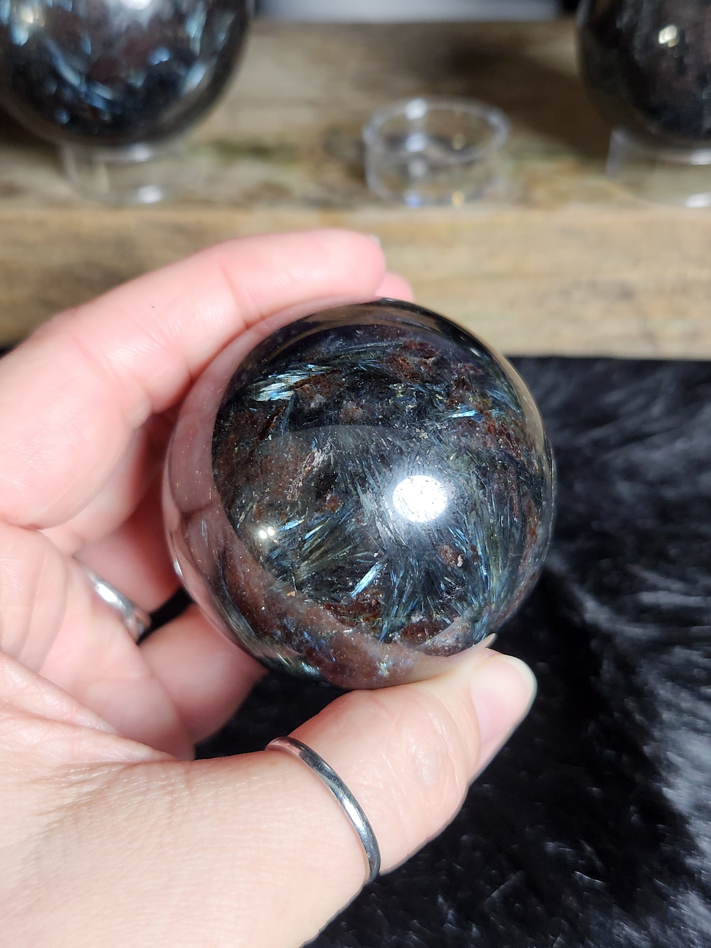 Astrophyllite with Garnet | Spheres