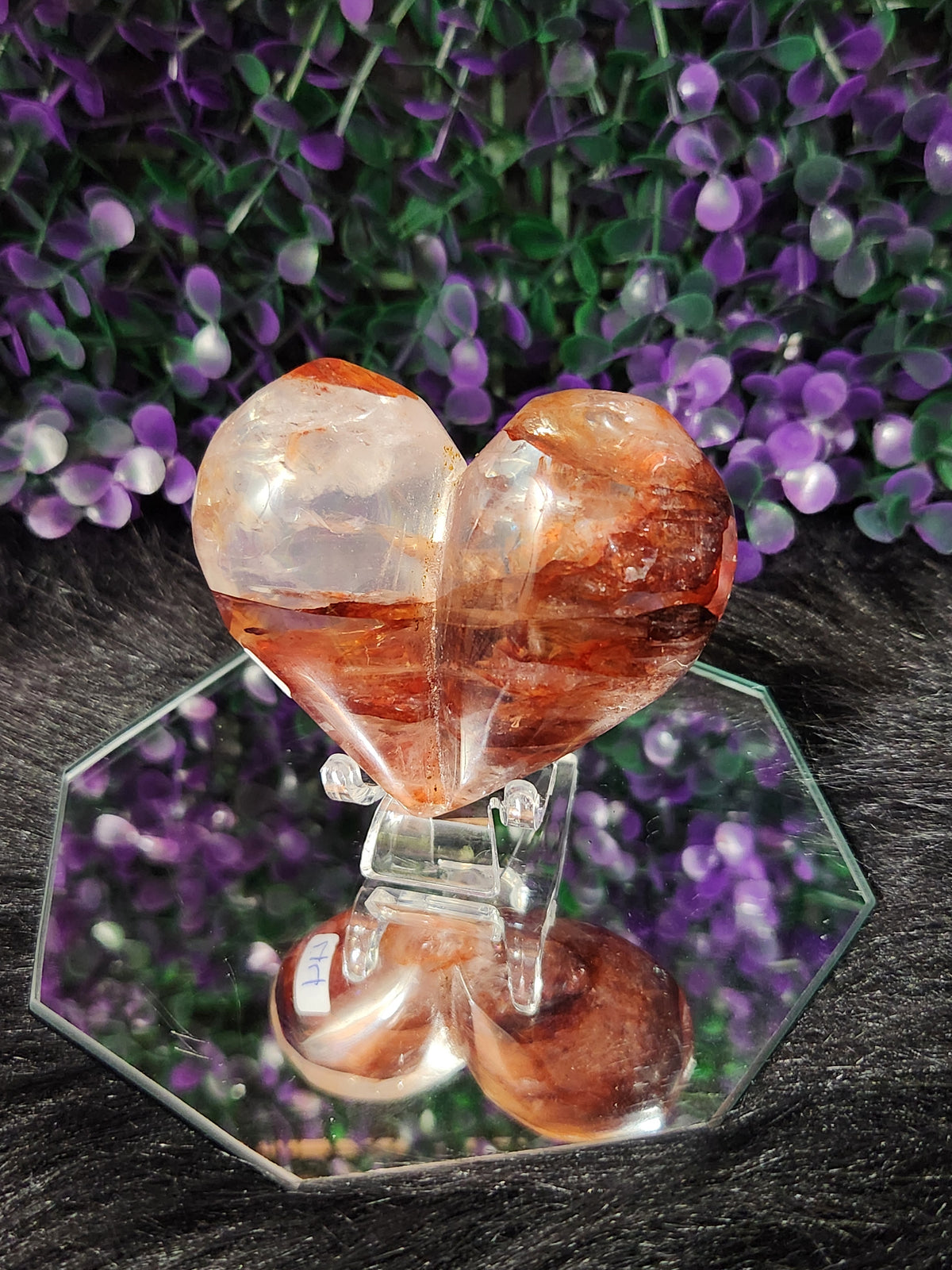 Cutie Fire Quartz Puffy Hearts