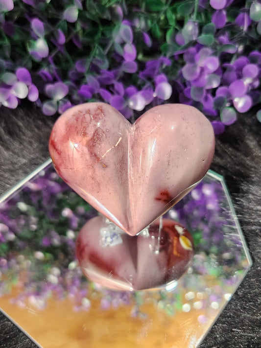 Mookaite Puffy Hearts